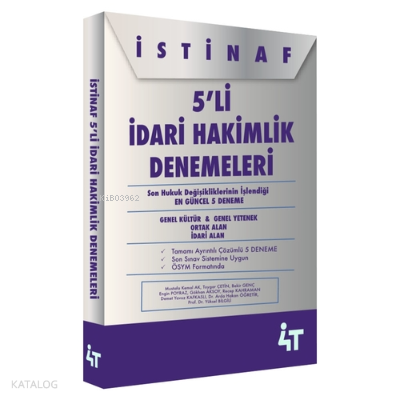 4T İstinaf 5 Li İdari Hakimlik Denemeleri