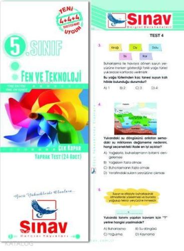 5. Sınıf Fen ve Teknoloji Yaprak Test; 24 Adet Yaprak Test | benlikita