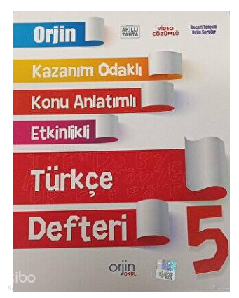 5. Sınıf Kazanım Odaklı - Konu Anlatımlı - Etkinlikli Türkçe Defteri |