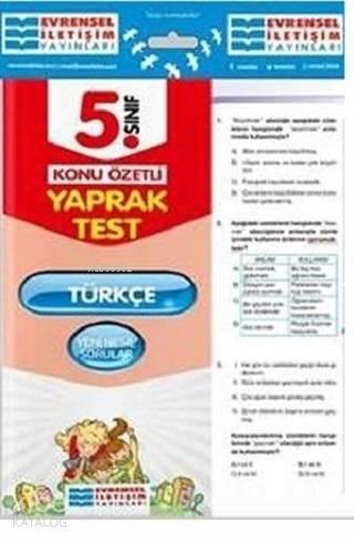 5. Sınıf Türkçe Konu Özetli Yaprak Test | benlikitap.com