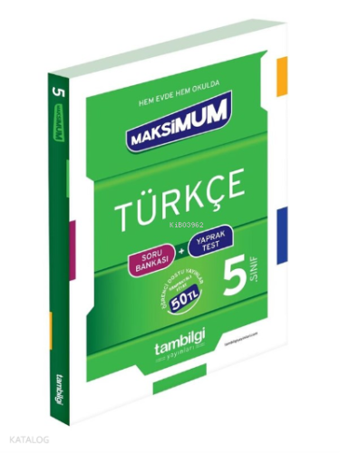 5. Sınıf Türkçe Soru Bankası + Yaprak Test Tambilgi Yayınları