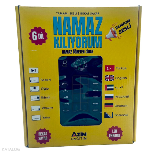 6 Dilli Tamamı Sesli Rekat Sayar Led Ekranlı Namaz Kılıyorum - Namaz Öğreten Cihaz