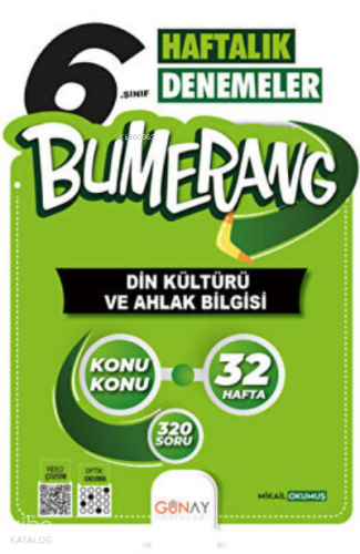 6. Sınıf Bumerang 32 Haftalık Din Kültürü ve Ahlak Bilgisi Denemeleri
