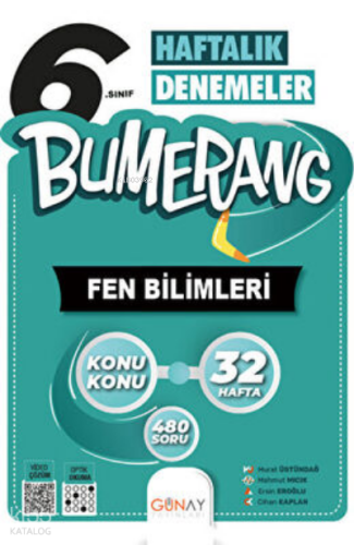 6. Sınıf Bumerang 32 Haftalık Fen Bilimleri Denemeleri