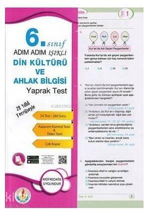 6.Sınıf Din Kültürü ve Ahlak Bilgisi Yaprak Test | benlikitap.com