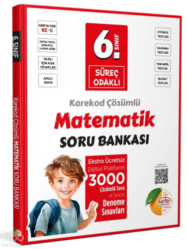 6. Sınıf Süreç Odaklı Matematik Soru Bankası - Karekod Çözümlü | benli