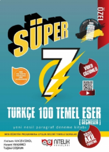 7. Sınıf Süper Türkçe 100 Temel Eser ;Paragraf Deneme Kitabı | benliki