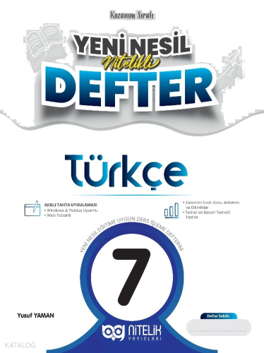 7.Sınıf Türkçe Yeni Nesil Nitelikli Defter | benlikitap.com