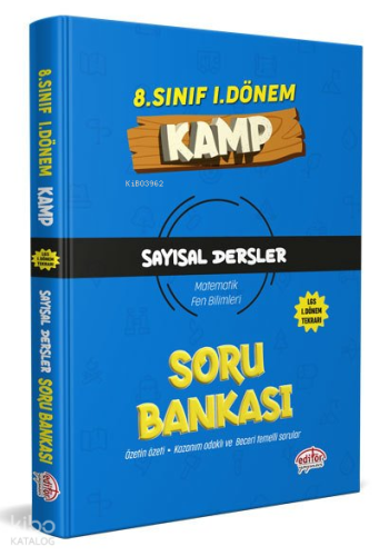 8. Sınıf 1. Dönem KAMP Sayısal Dersler Soru Bankası | benlikitap.com