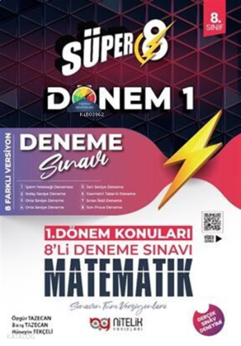 8.Sınıf 1.Dönem Konular ı8'li Deneme Sınavı Matematik | benlikitap.com