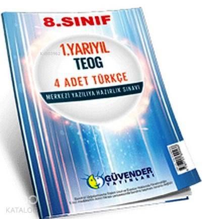 8. Sınıf 1. Yarıyıl TEOG 4 Adet Türkçe; Merkezi Yazılıya Hazırlık Sınavı