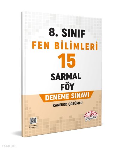 8. Sınıf Fen Bilimleri 15 Sarmal Föy Deneme Sınavı | benlikitap.com
