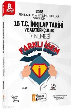 8. Sınıf Fen Liseleri ve Nitelikli Okullar Sınavı İçin T.C. İnkilap Ta