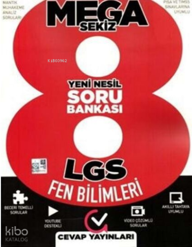 8.Sınıf LGS Fen Bilimleri Yeni Nesil Soru Bankası Mega Sekiz