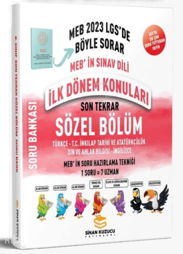 8. Sınıf LGS İlk Dönem Son Tekrar Sözel Bölüm Soru Bankası