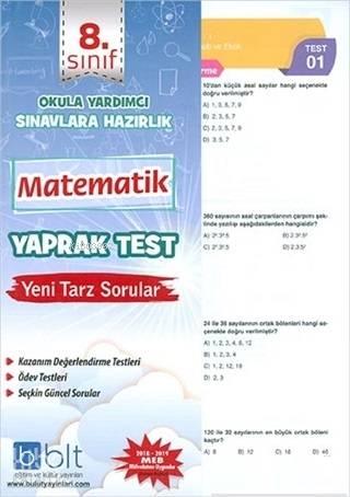 8. Sınıf Matematik Yaprak Test | benlikitap.com