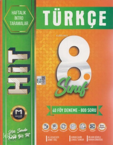 8.Sınıf Mozaik Hit 40 Lı Deneme Türkçe - 2023