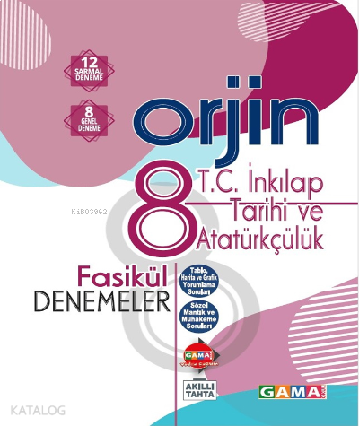 8. Sınıf Orjin İnkılap Tarihi Fasikül Deneme | benlikitap.com