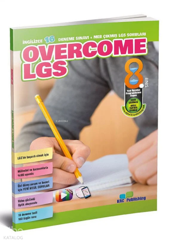 8. Sınıf OVERCOME LGS (İngilizce 16 Deneme Sınavı + MEB LGS Soruları) 