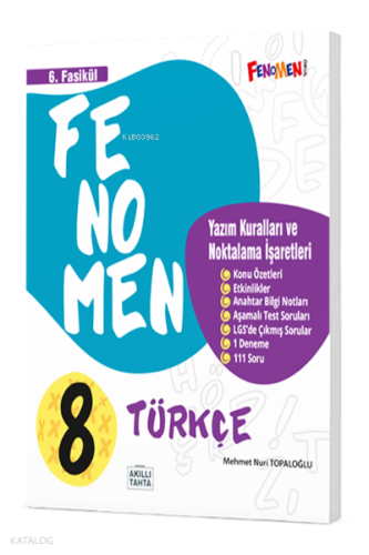8. Sınıf Türkçe 6. Fasikül Fenomen Yayınları (Yazım Kuralları Ve Nokta