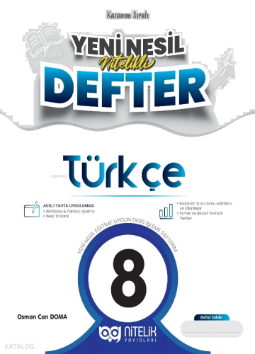 8.Sinif Türkçe Yeni Nesil Nitelikli Defter | benlikitap.com