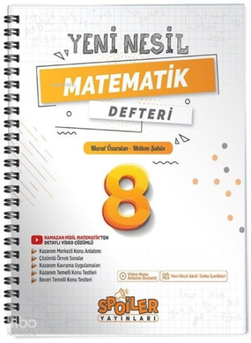 8.Sınıf Yenı Nesıl Matemetık Defterı | benlikitap.com