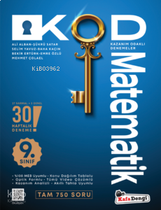 9. Sınıf KOD Matematik Haftalık Sarmal Deneme- 30 Haftalık | benlikita
