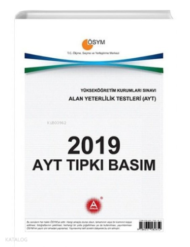 A Yayınları Ayt 2019 Çıkmış Sorular -2021 | benlikitap.com