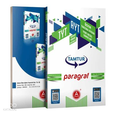 A Yayınları Tyt Ayt Tamtur Paragraf Soru Bankası -2021 | benlikitap.co