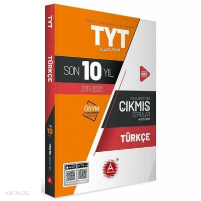 A Yayınları Tyt Ayt Türkçe Son 10 Yıl Çıkm -2021 | benlikitap.com