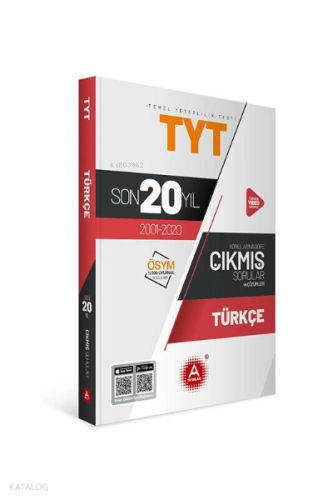 A Yayınları Tyt Ayt Türkçe Son 20 Yıl Çıkm -2021 | benlikitap.com