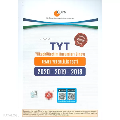 A Yayınları Tyt Tıpkı Basım Seti (2018-2019-2020) -2021 | benlikitap.c