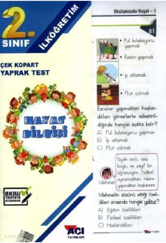 Açı Yayınları 2.Sınıf Hayat Bilgisi Çek Kopart Yaprak Test | benlikita