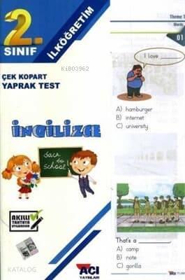 Açı Yayınları 2.Sınıf İngilizce Çek Kopart Yaprak Test | benlikitap.co