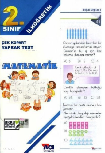 Açı Yayınları 2.Sınıf Matematik Çek Kopart Yaprak Test | benlikitap.co