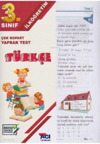 Açı Yayınları 3.Sınıf Türkçe Çek Kopart Yaprak Test | benlikitap.com