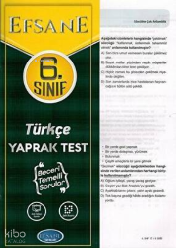Açı Yayınları 5. Sınıf Din Kültürü ve Ahlak Bilgisi Yaprak Test