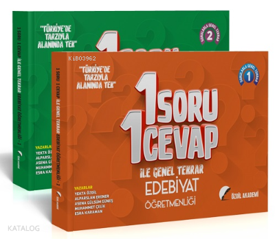 Akademi ÖABT Türk Dili ve Edebiyatı Öğretmenliği 1 Soru 1 Cevap ile Genel Tekrar Seti