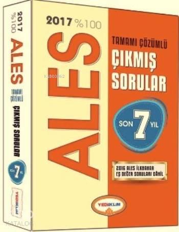 ALES Tamamı Çözümlü Çıkmış Sorular Son 7 Yıl 2017 | benlikitap.com