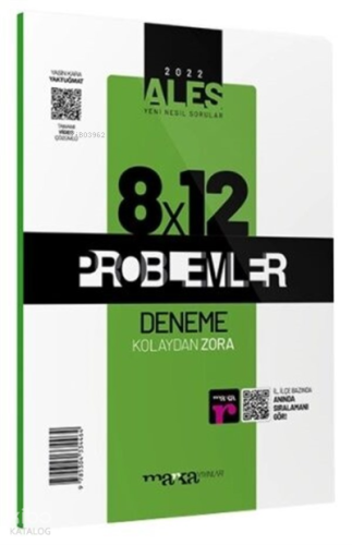 ALES Yeni Nesil 8x12 Tamamı Video Çözümlü Problemler Deneme Marka Yayınları