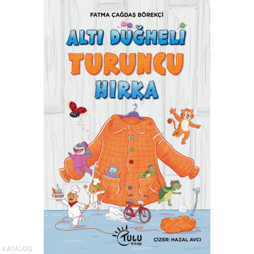 Altı Düğmeli Turuncu Hırka