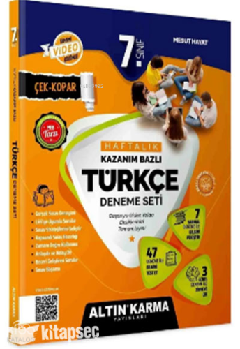 Altın Karma 7. Sınıf Haftalık Kazanım Bazlı Türkçe Deneme Seti