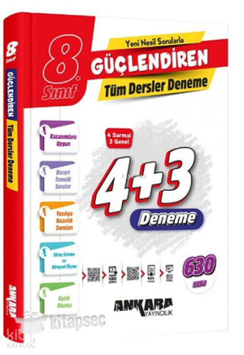 Ankara Yayıncılık 8. Sınıf Güçlendiren Tüm Dersler Denemeler | benliki