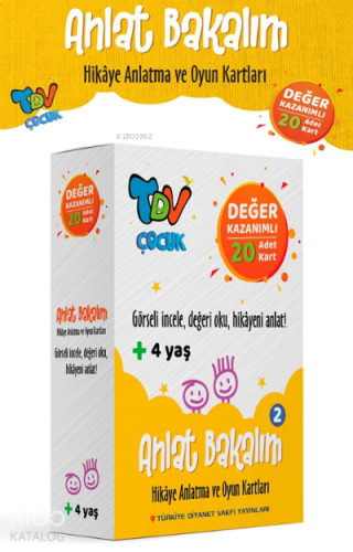 Anlat Bakalım 2 ;Hikaye Anlatma ve Oyun Kartları Değer Kazanımlı 20 Kart