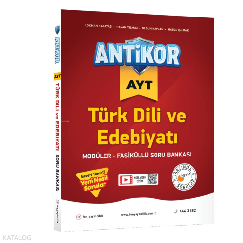 Antikor Ayt Edebiyat Bil.Soru Bankası | benlikitap.com