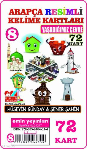 Arapça 08.Yaşadığımız Çevre / Resimli Kelime Kartları 72-Kart | benlik