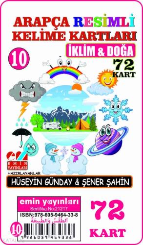 Arapça 10.İklim ve Doğa / Resimli Kelime Kartları 72-Kart | benlikitap