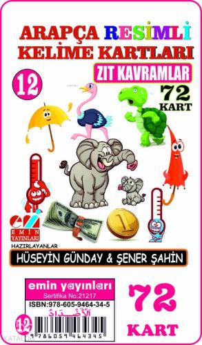 Arapça 12.Zıt Kavramlar / Resimli Kelime Kartları 72-Kart | benlikitap