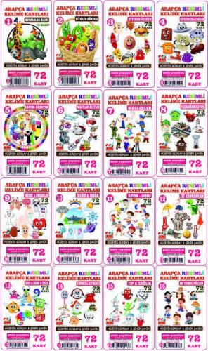 Arapça Resimli Kelime Kartları Takım (1-16) 1152-Kart | benlikitap.com