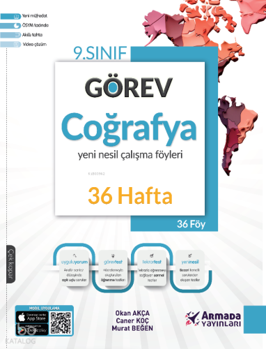 Armada 9. Sınıf Görev Coğrafya Yeni Nesil Çalışma Föyleri (36 Hafta)